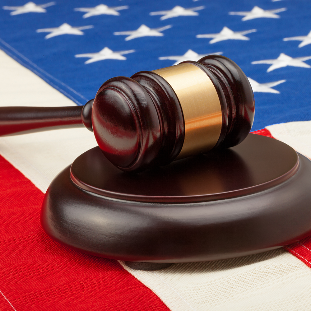 Law_gavel on american flag